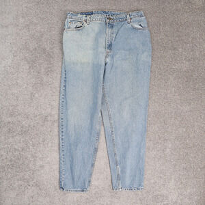 VTG Levi's 550 34x30 Light Wash Relaxed Fit Tapered Leg Blue Denim Jeans